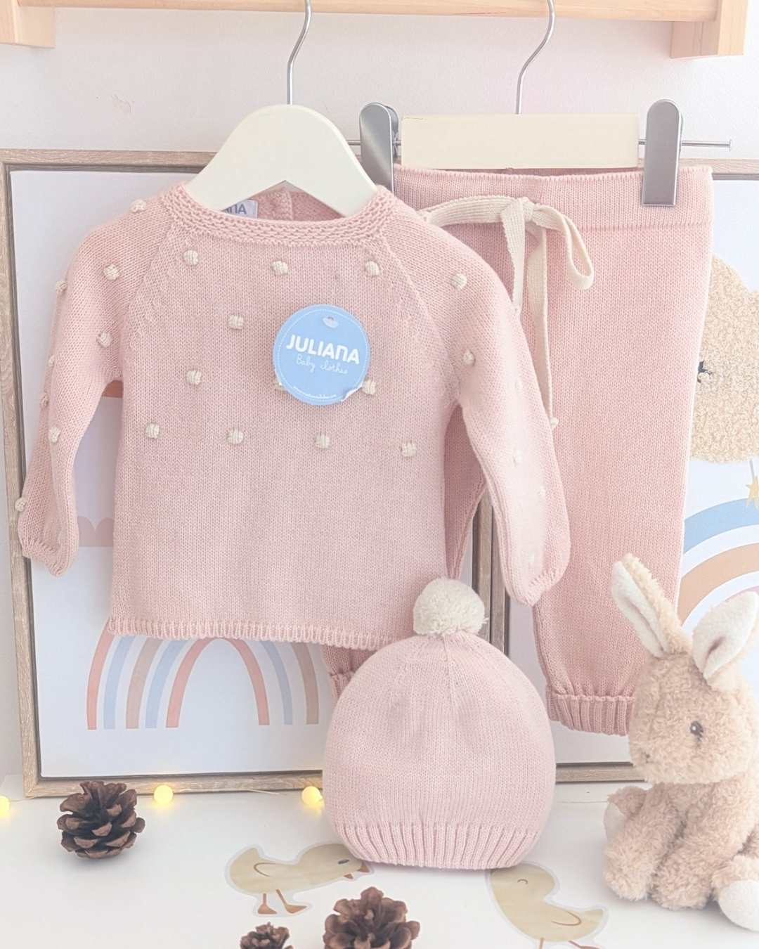 Primera Puesta Bodoques Rosa Palo - Colección Bruma Juliana