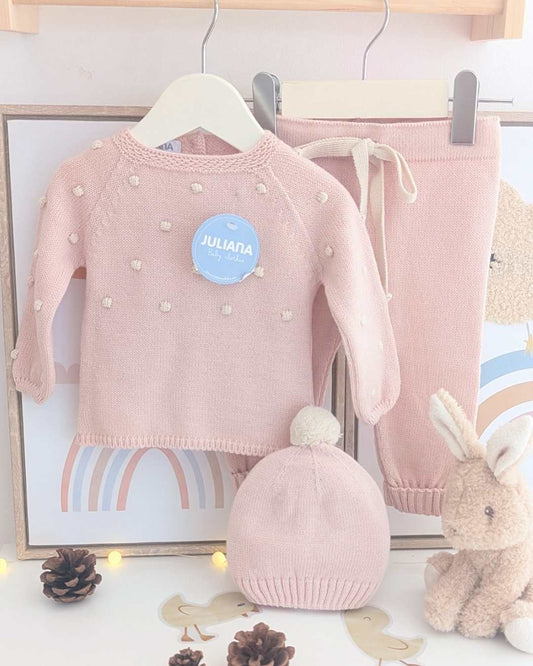 Primera Puesta Bodoques Rosa Palo - Colección Bruma Juliana