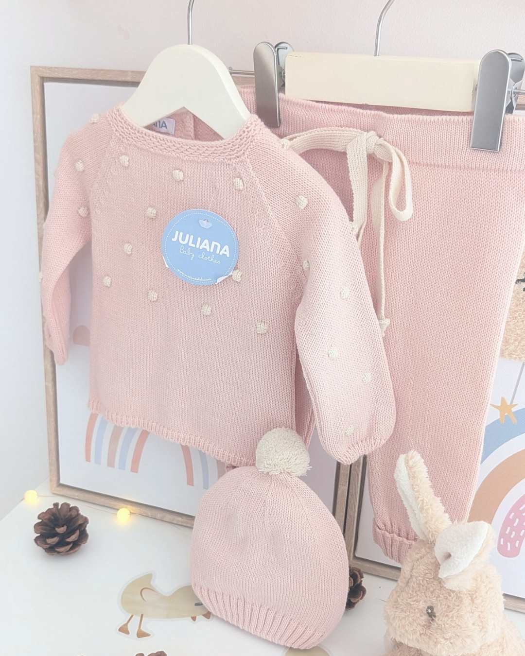 Primera Puesta Bodoques Rosa Palo - Colección Bruma Juliana