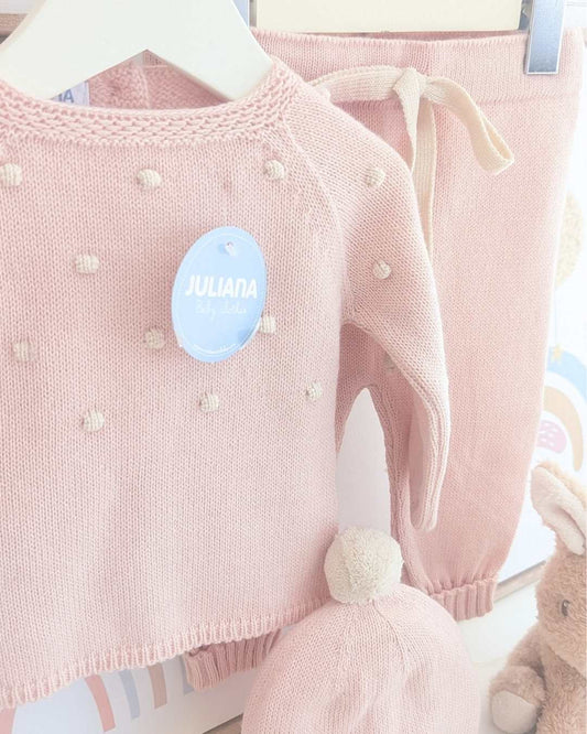 Primera Puesta Bodoques Rosa Palo - Colección Bruma Juliana