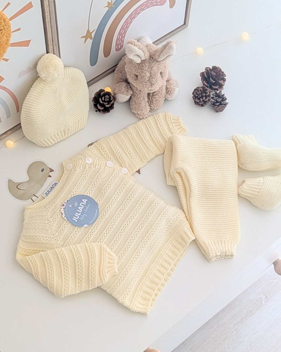 Primera Puesta Con Bota Lines Amarillo - Colección Alba Juliana
