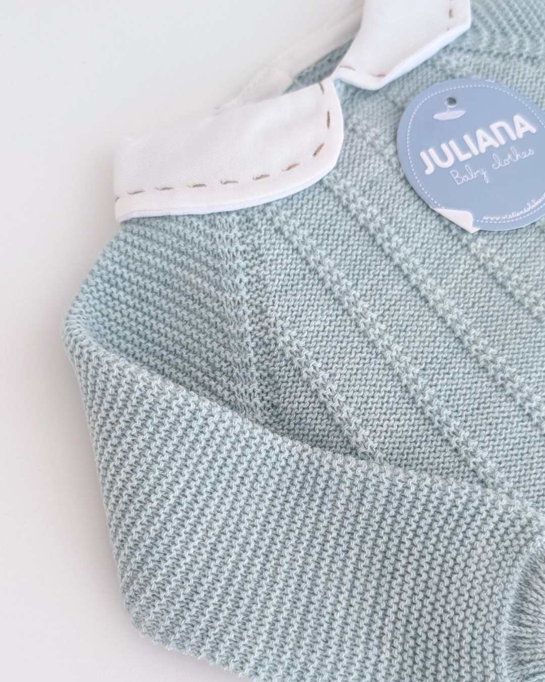 Primera Puesta Cuello Bebé Bodoques Menta - Colección Paramo Juliana