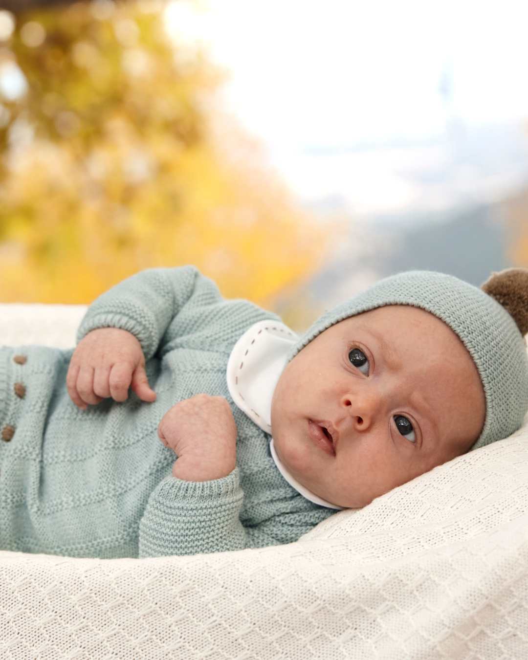 Primera Puesta Cuello Bebé Bodoques Menta - Colección Paramo Juliana