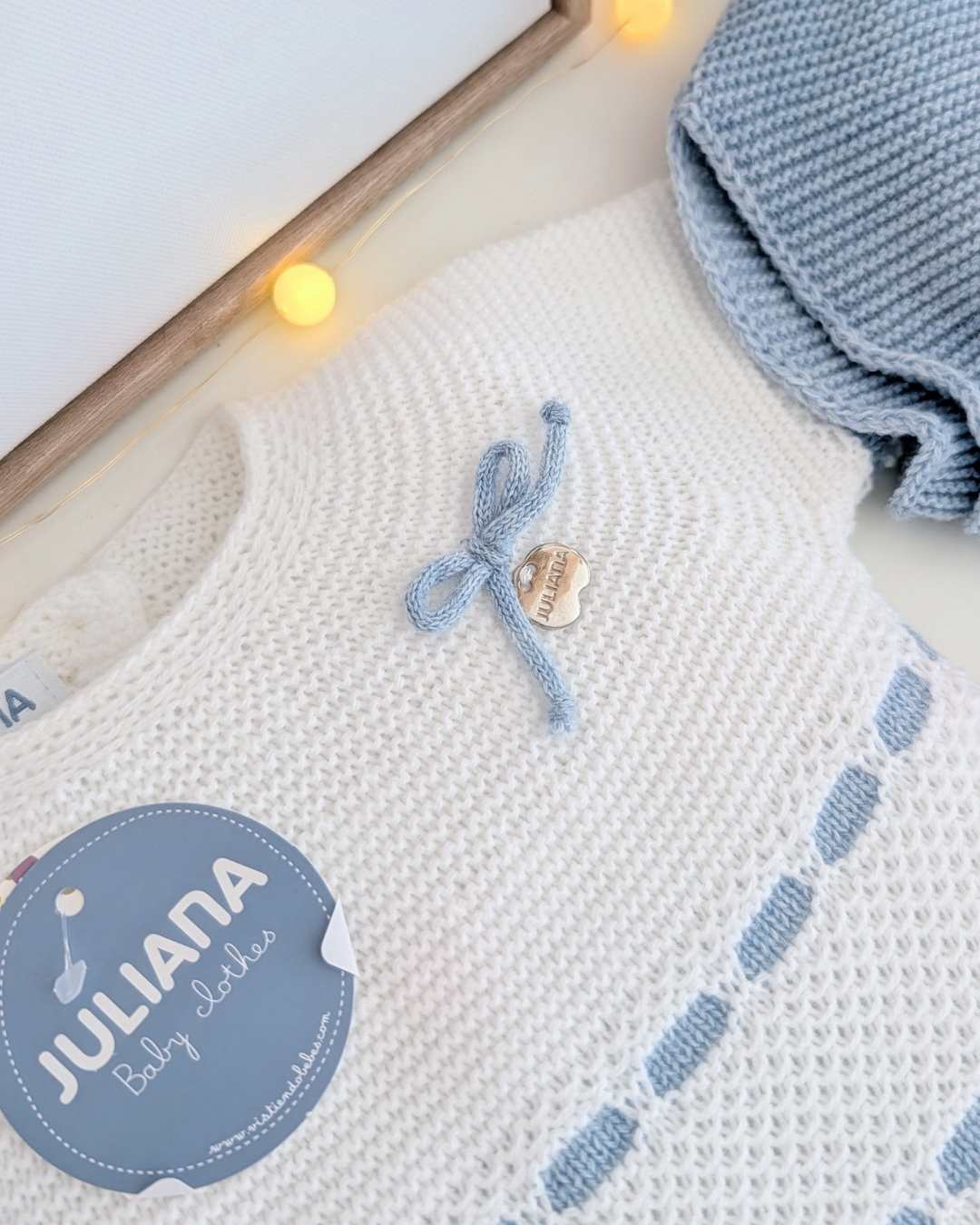 Primera Puesta Pasacintas Azul - Colección Cielo Juliana