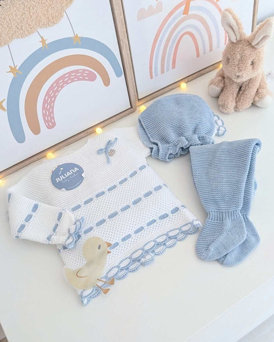 Primera Puesta Pasacintas Azul - Colección Cielo Juliana