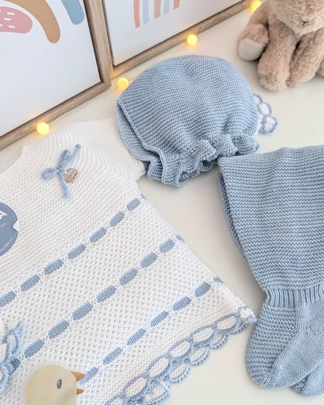 Primera Puesta Pasacintas Azul - Colección Cielo Juliana