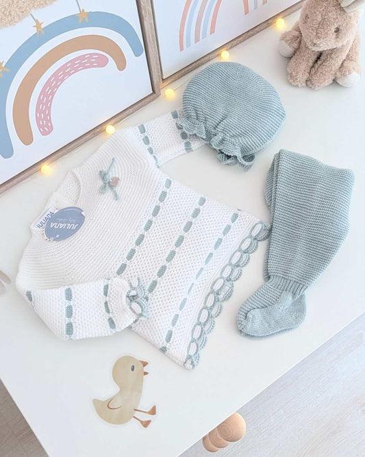 Primera Puesta Pasacintas Verde Menta - Colección Cielo Juliana