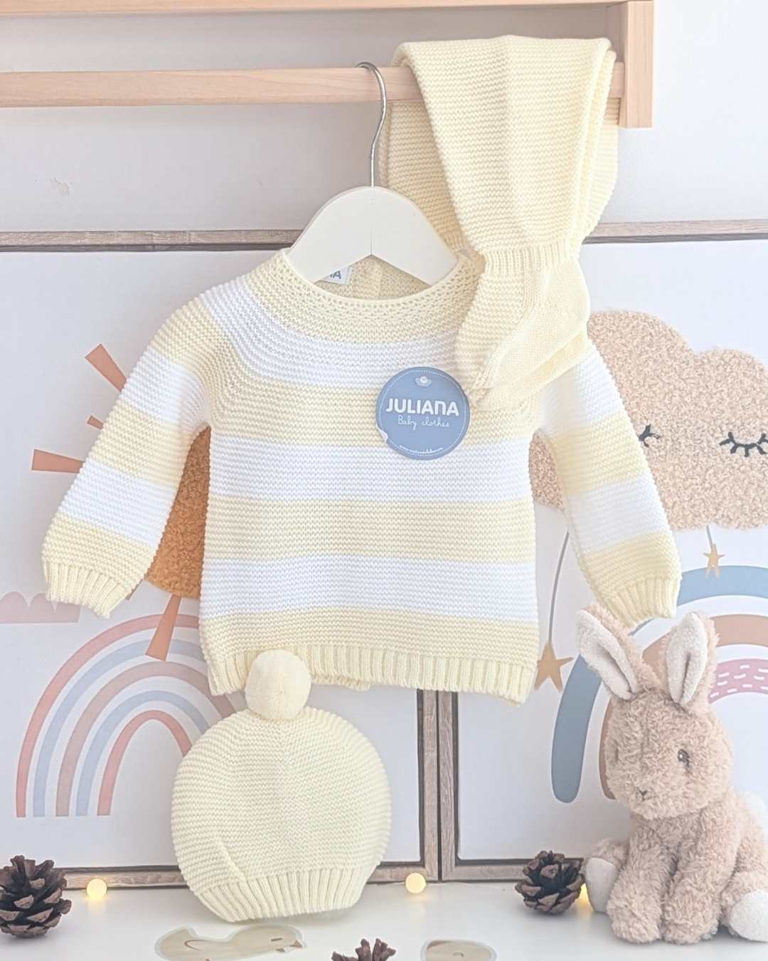 Primera Puesta Rayado Amarillo - Colección Rastro Juliana