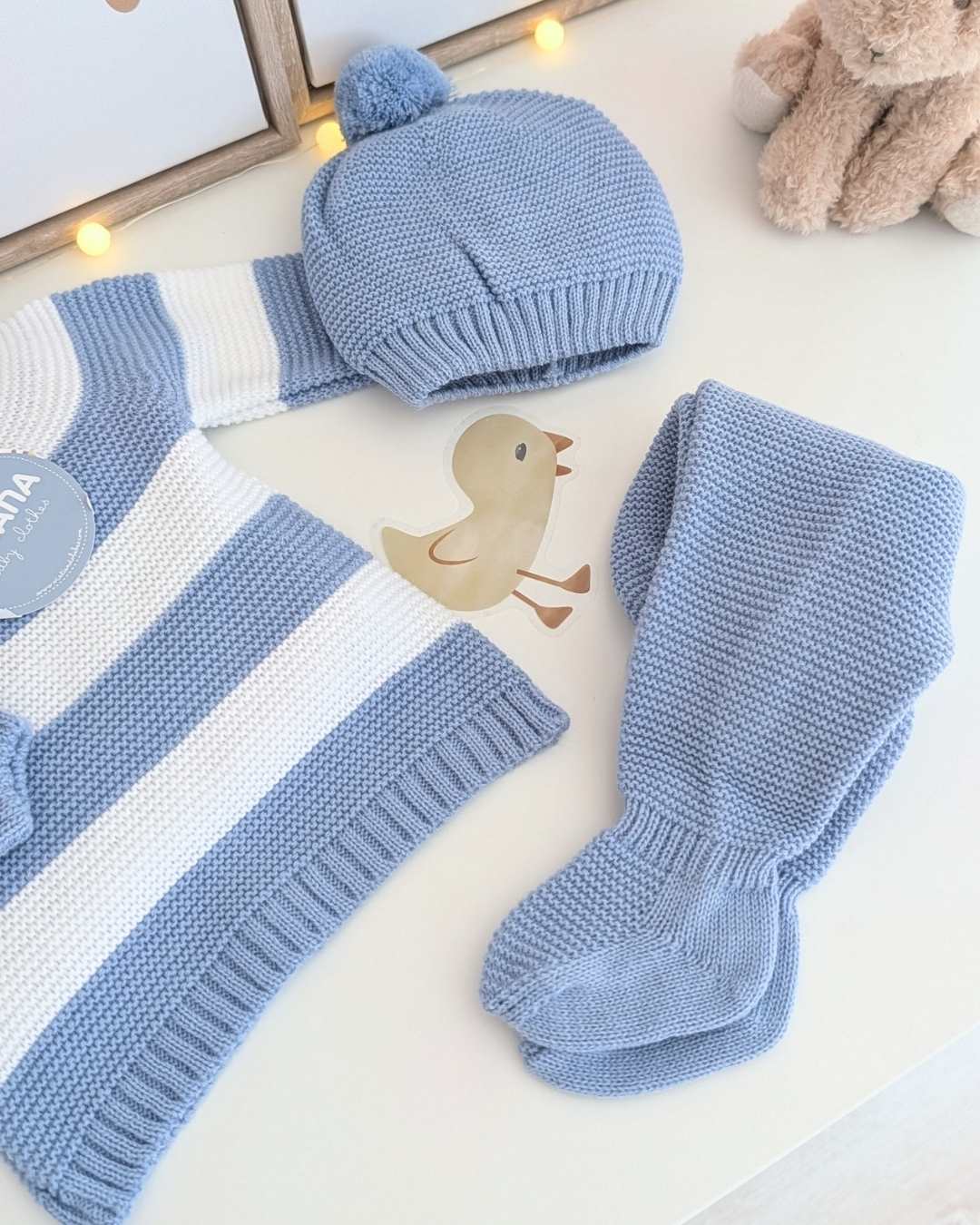 Primera Puesta Rayado Cielo - Colección Rastro Juliana