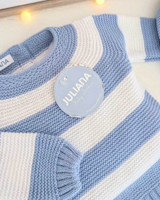 Primera Puesta Rayado Cielo - Colección Rastro Juliana