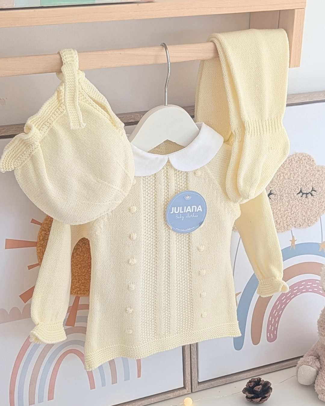 Primera Puesta Recogidas Bodoques Amarillo - Colección Calma Juliana