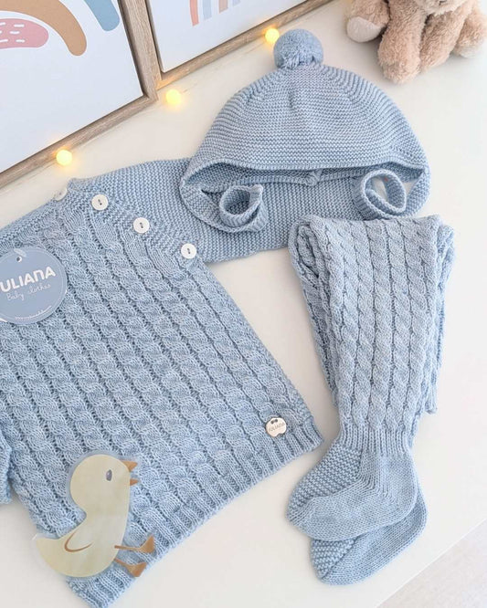 Primera Puesta Trenzas Azul - Colección Cielo Juliana