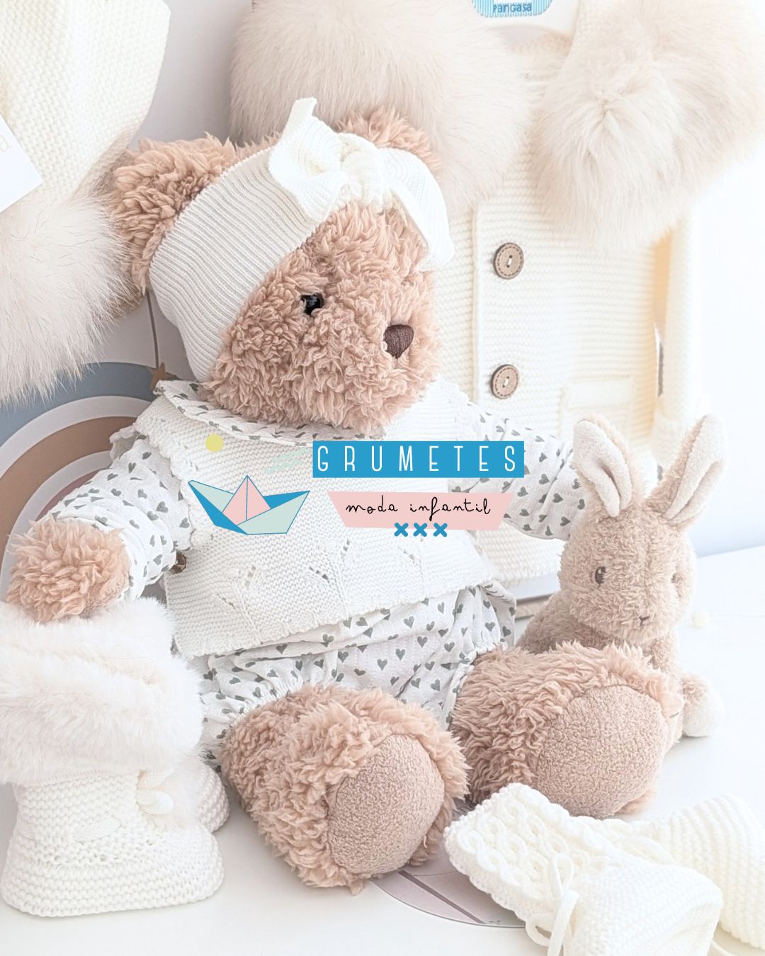 Chaleco Punto Marfil - Basic Collection Pangasa Baby