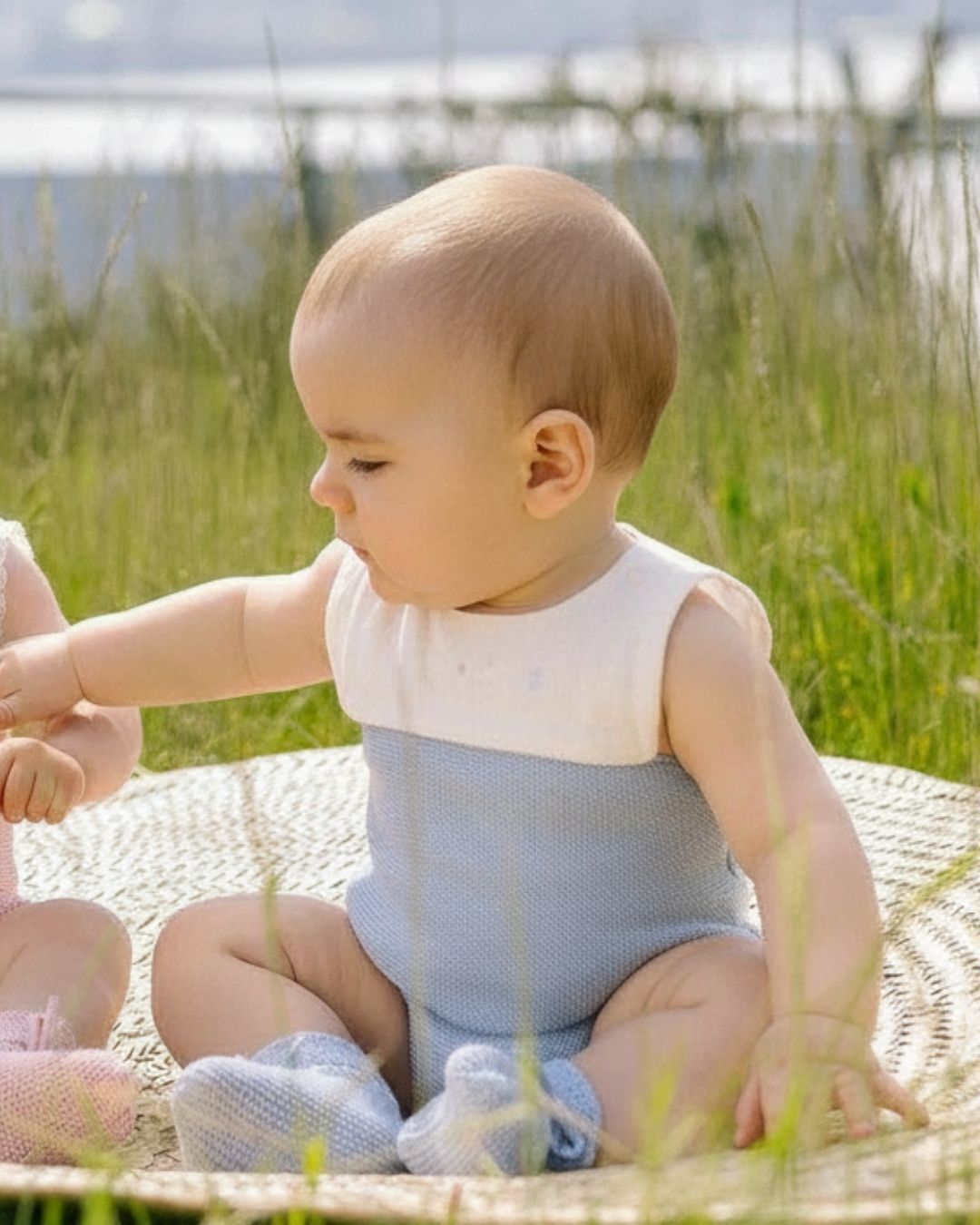 Ranita Bebé + Patucos ALEGRA Azul Tiza - Paz Rodriguez