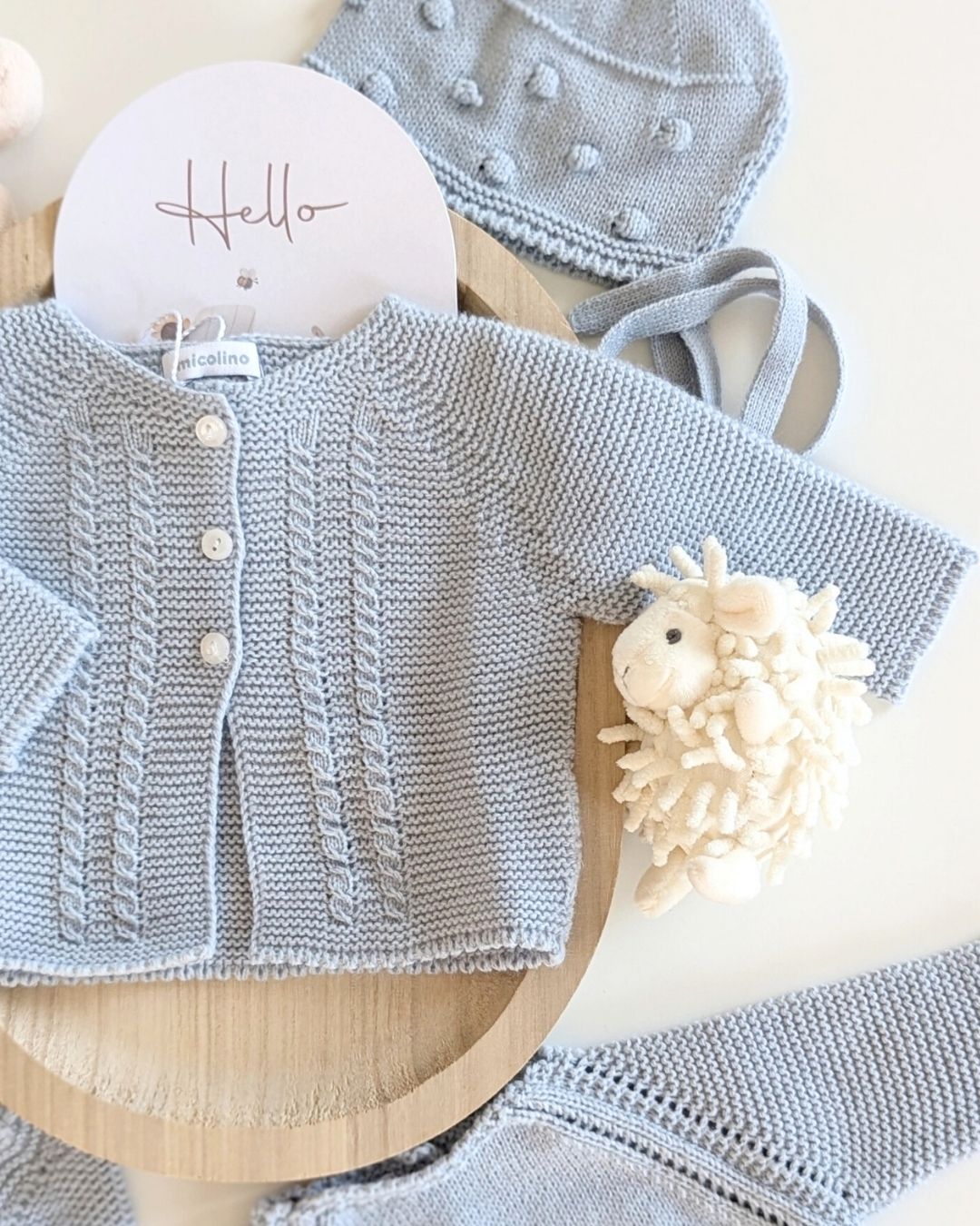 Rebeca Larga Bebé Celeste Cielo - Micolino