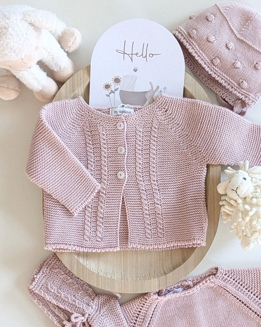 Rebeca Larga Bebé Rosa Empolvado - Micolino