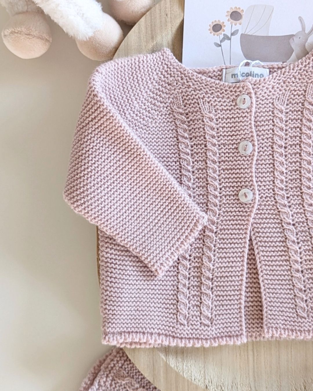 Rebeca Larga Bebé Rosa Empolvado - Micolino