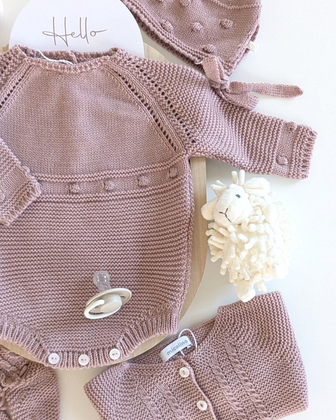 Rebeca Larga Bebé Rosa Maquillaje  Piedra del Sol - Micolino