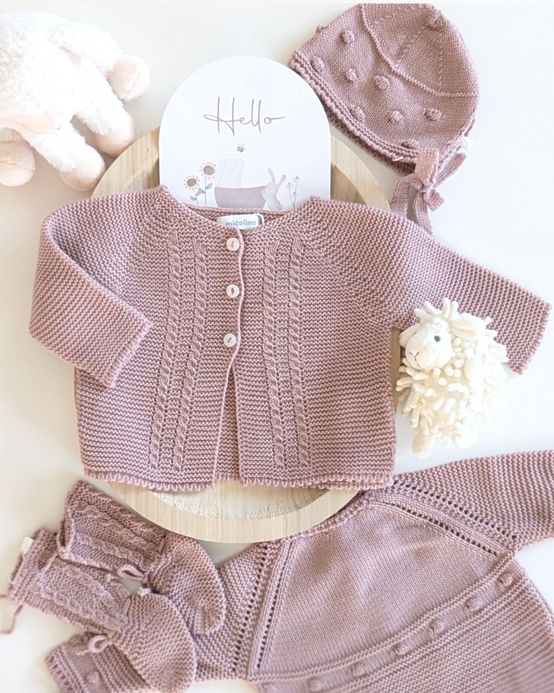 Rebeca Larga Bebé Rosa Maquillaje  Piedra del Sol - Micolino