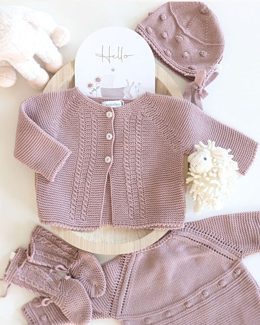 Rebeca Larga Bebé Rosa Maquillaje  Piedra del Sol - Micolino