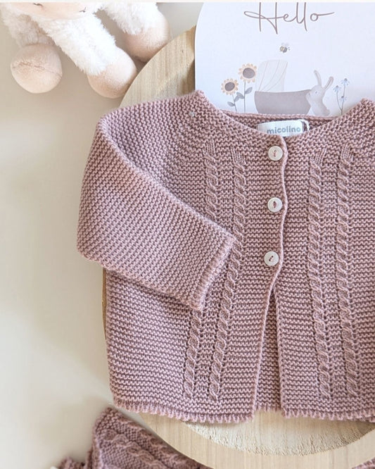 Rebeca Larga Bebé Rosa Maquillaje  Piedra del Sol - Micolino