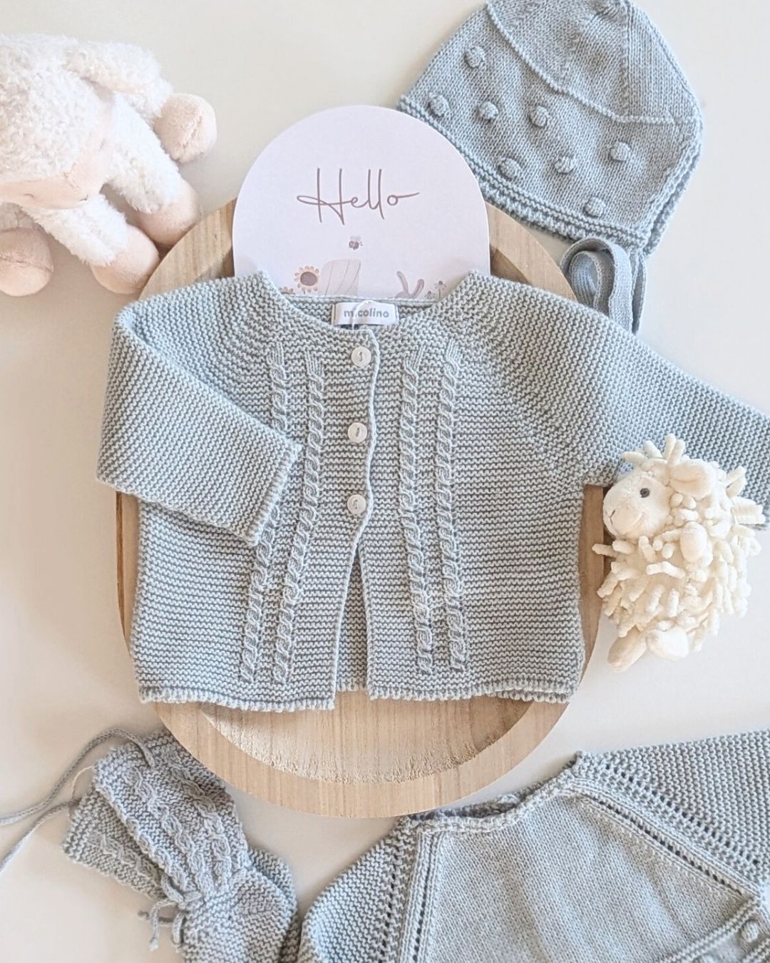 Rebeca Larga Bebé Verde Seda - Micolino