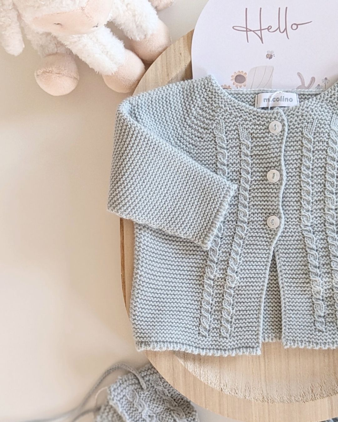 Rebeca Larga Bebé Verde Seda - Micolino