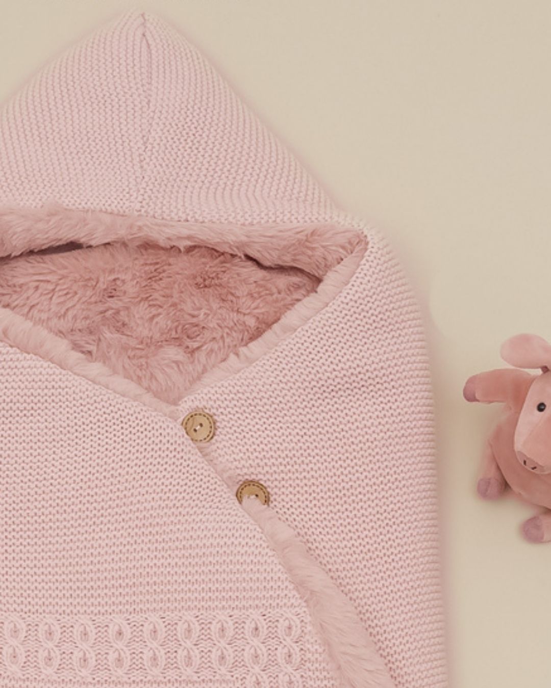 Saco Ardilla Bambi y Conejo Rosa Empolvado 🐿Soft & Wild - Pangasa Baby