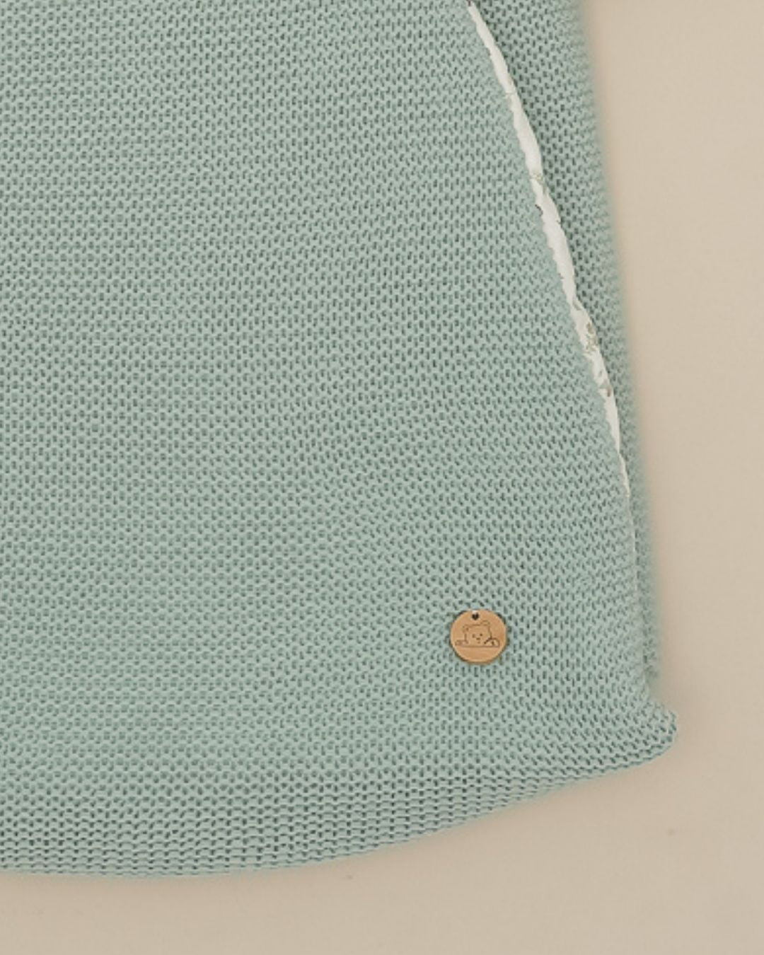 Saco Ardilla Pelo Natural Verde Mint 🐿Soft & Wild - Pangasa Baby