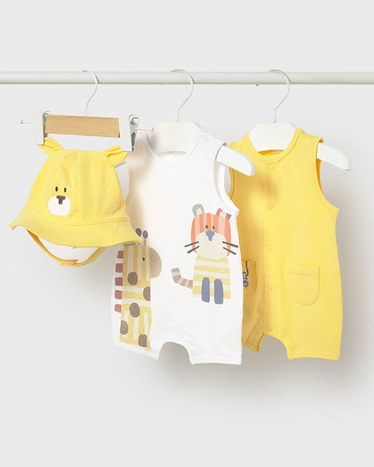 Set 2 Peleles + Gorro Selva Mostaza 1616-072 - Mayoral