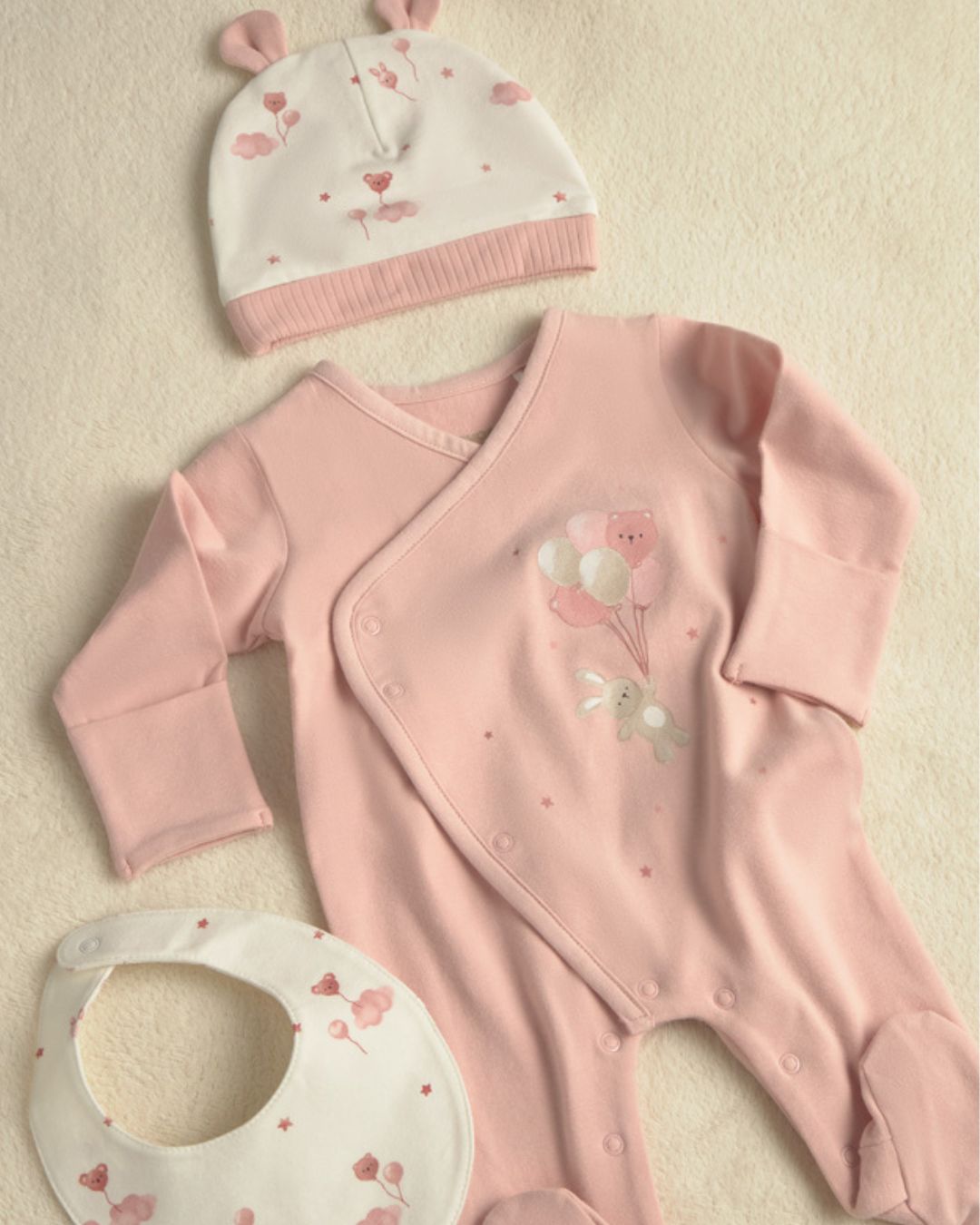 Set Regalo Pijama Conejito Globos Rosa Baby - Mayoral
