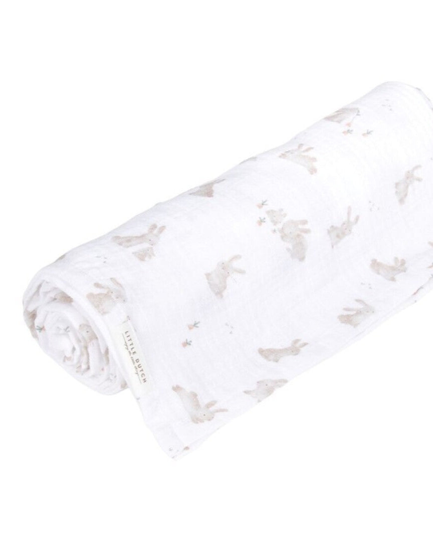 Muselina 120x120 Baby Bunny - Little Dutch