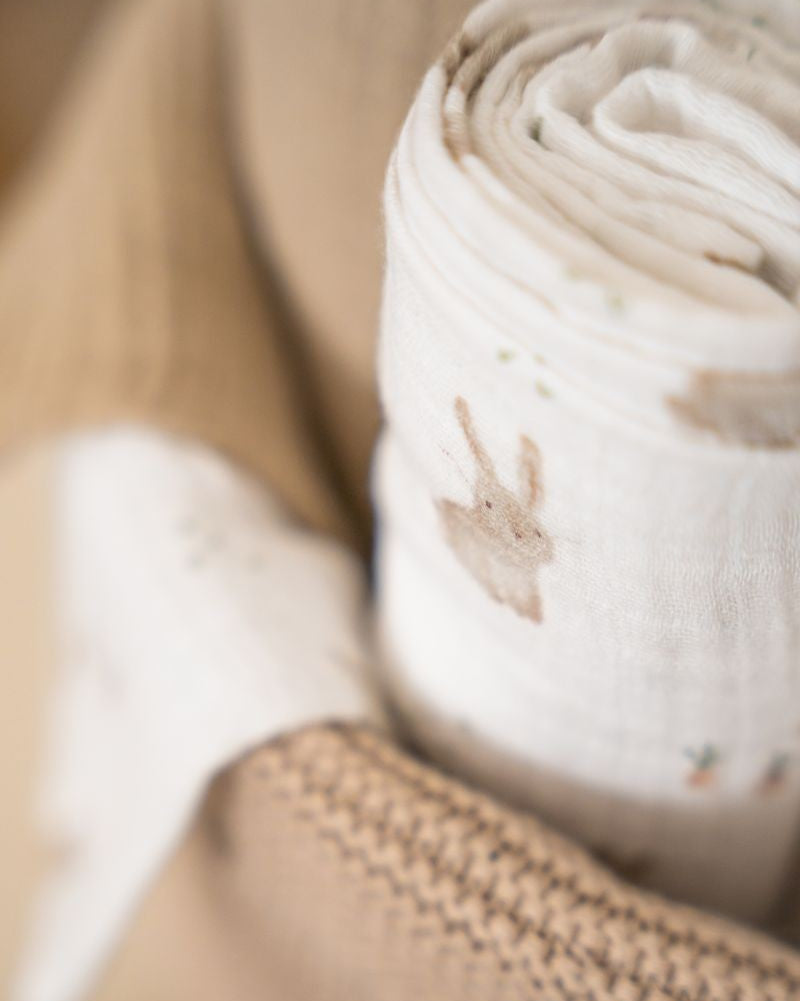 Muselina 120x120 Baby Bunny - Little Dutch