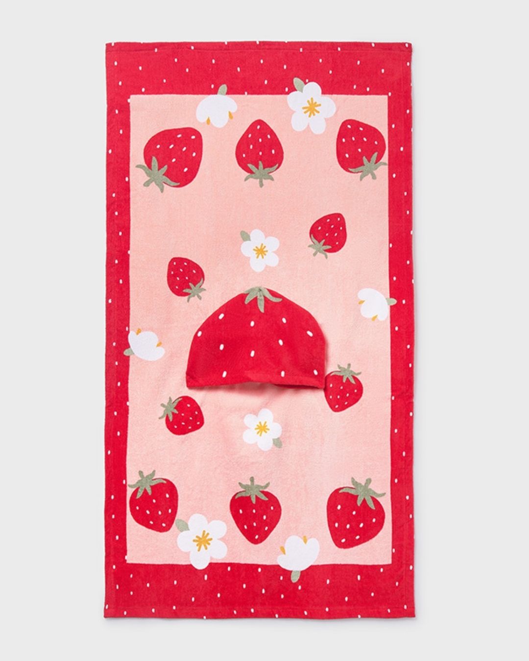 Toalla Baño con Gorro Fresas 9113-069 - Mayoral
