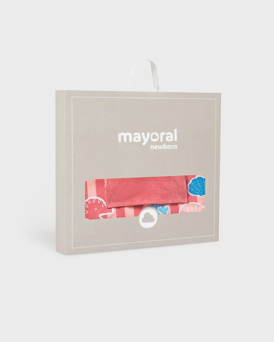 Toalla Baño con Gorro Peces Terracota 9113-075 - Mayoral