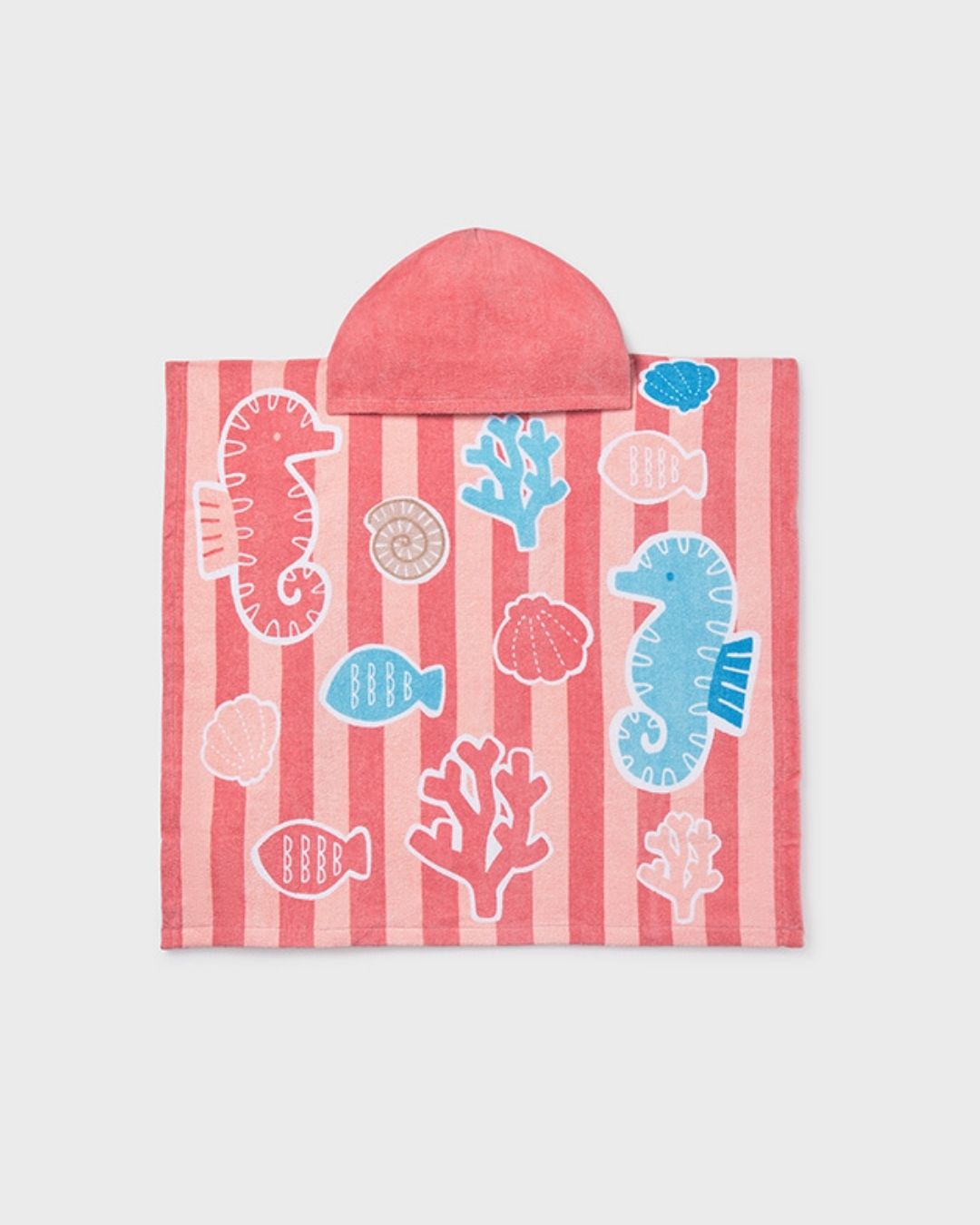 Toalla Baño con Gorro Peces Terracota 9113-075 - Mayoral