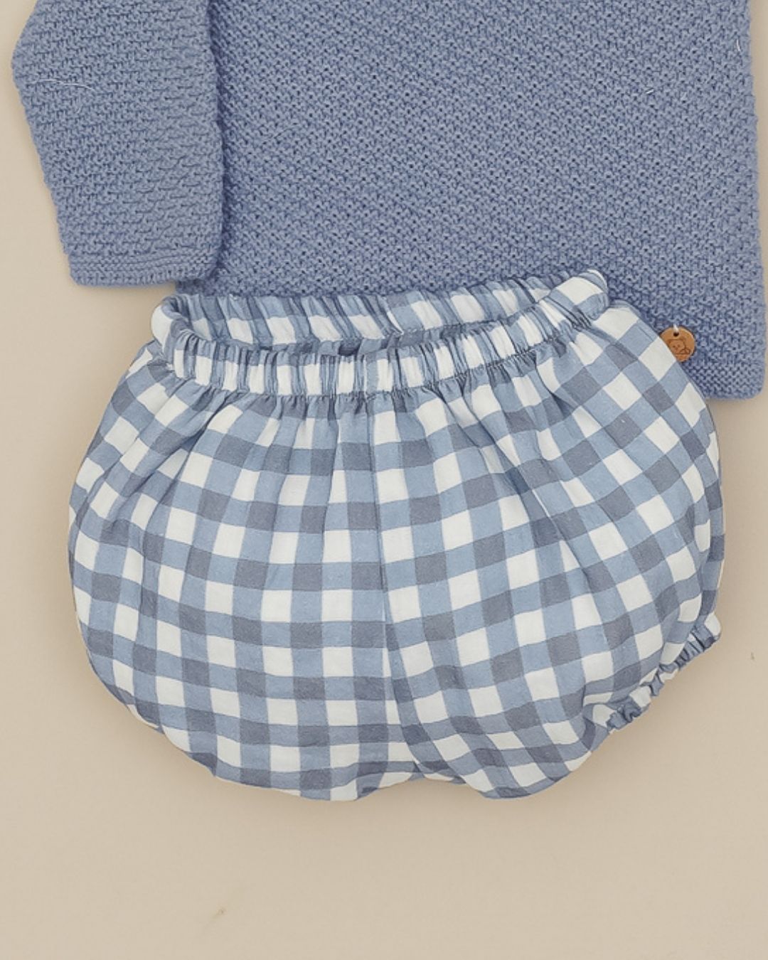 Traje 2P Cuadros Bruma 💙 Bleu Brume - Pangasa Baby