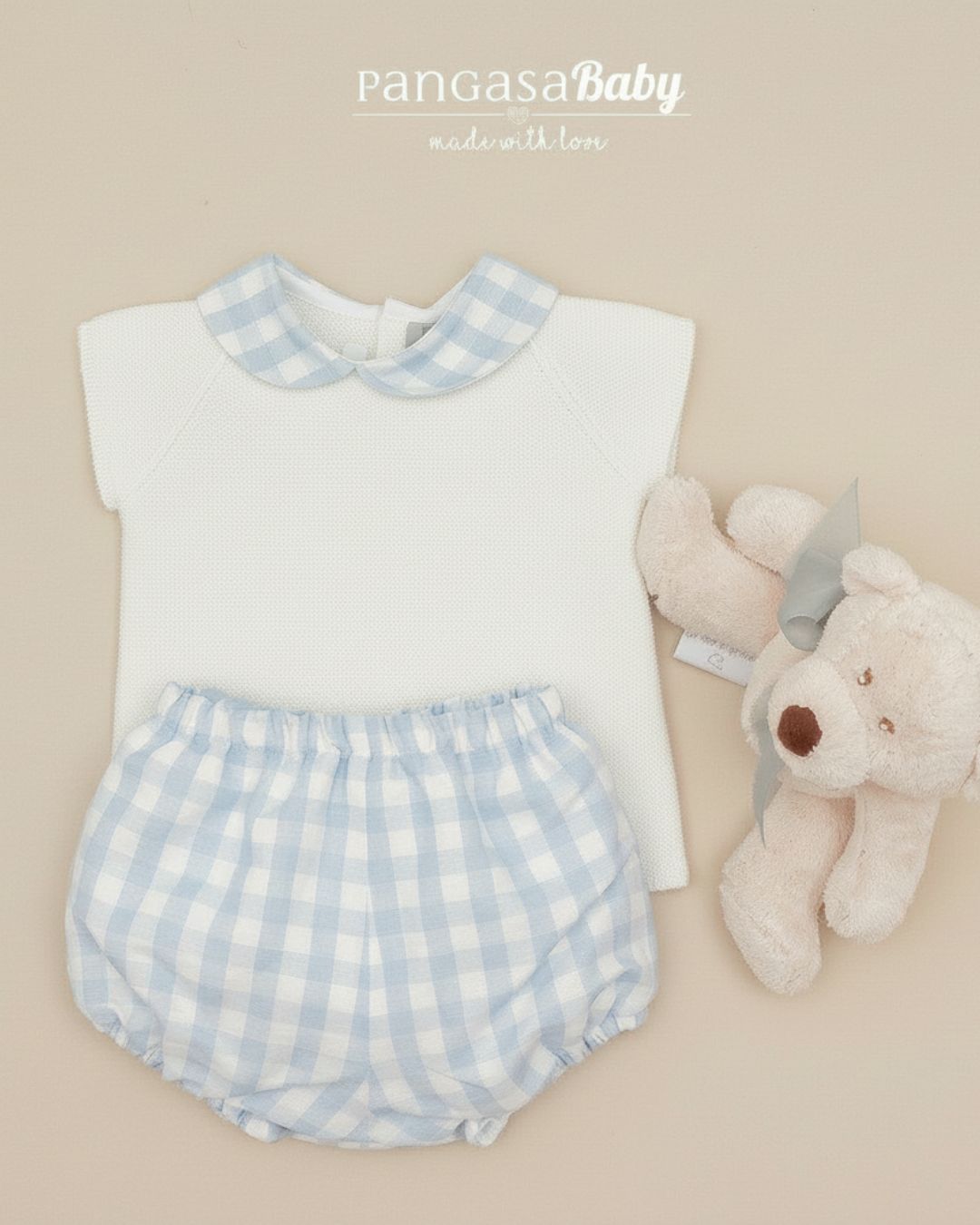 Traje Niño 2P Blanco 2608310 - Pangasa Baby
