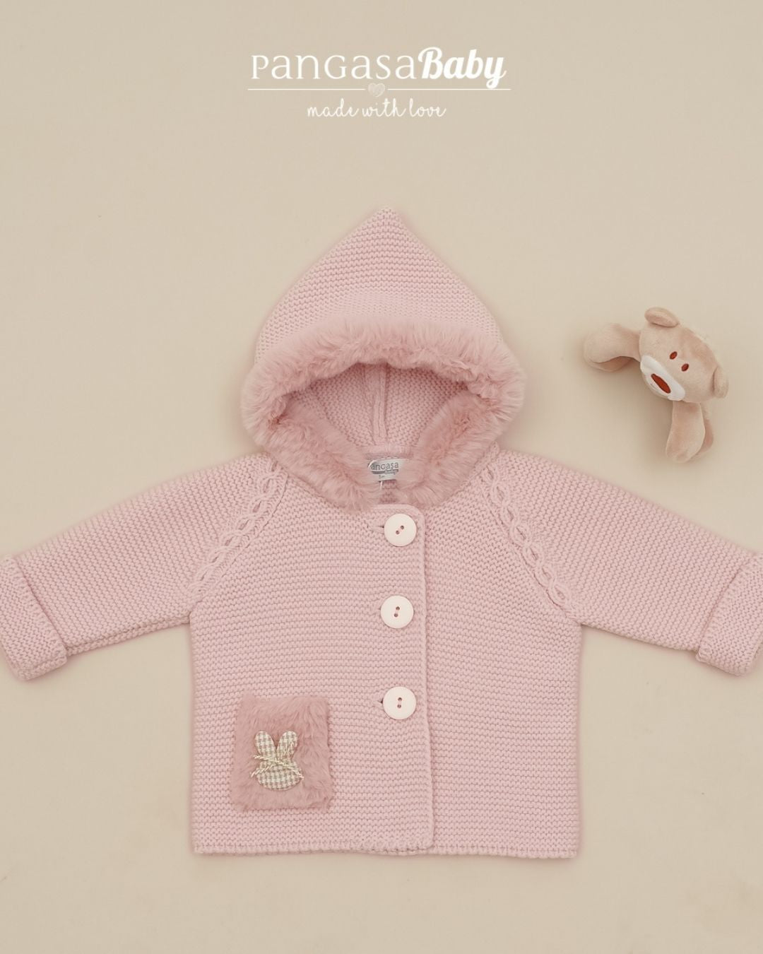 Trenka bebe Bambi y Conejo Rosa Empolvado 🦌 Petite Bambi - Pangasa Baby