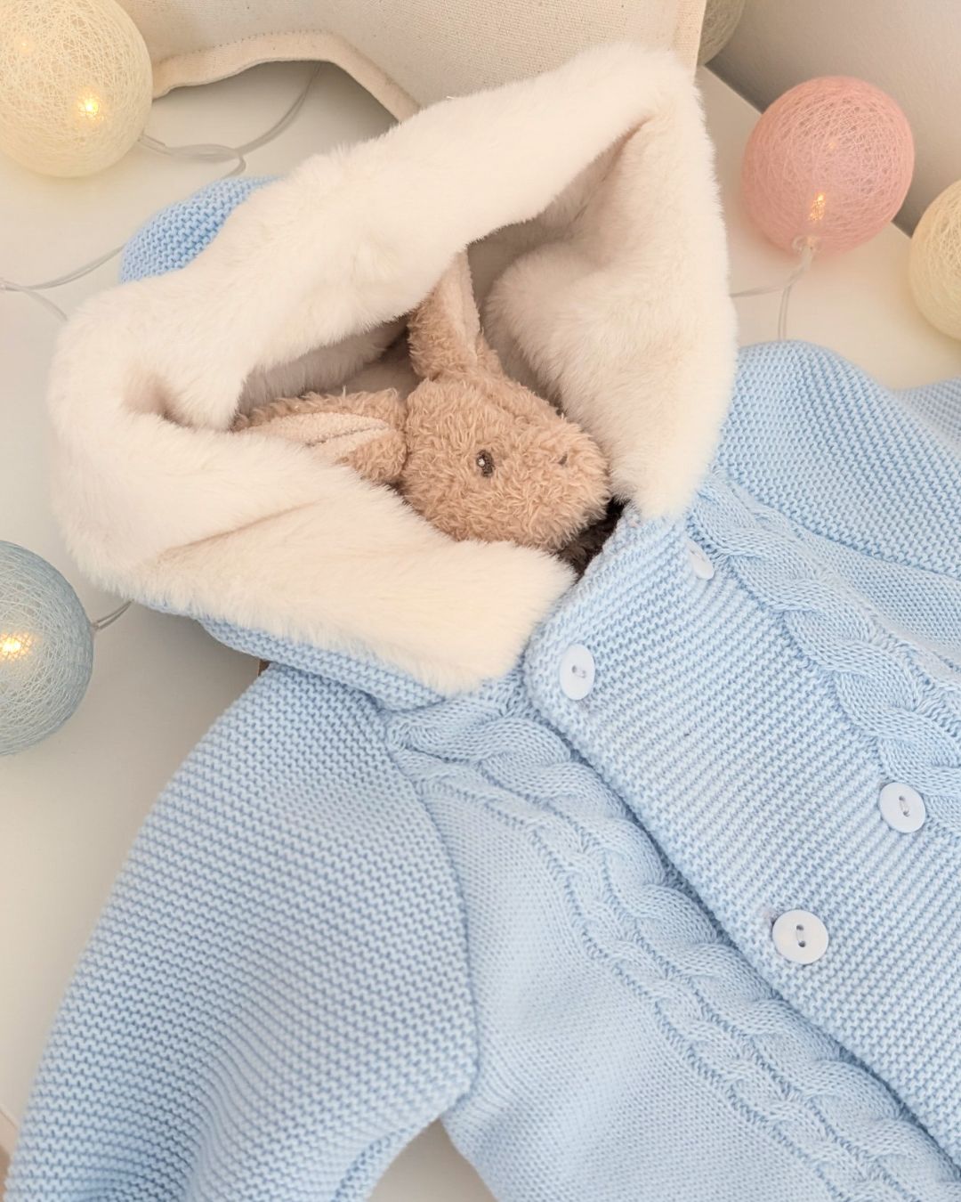 Trenka Bebé Lana Pelito Celeste