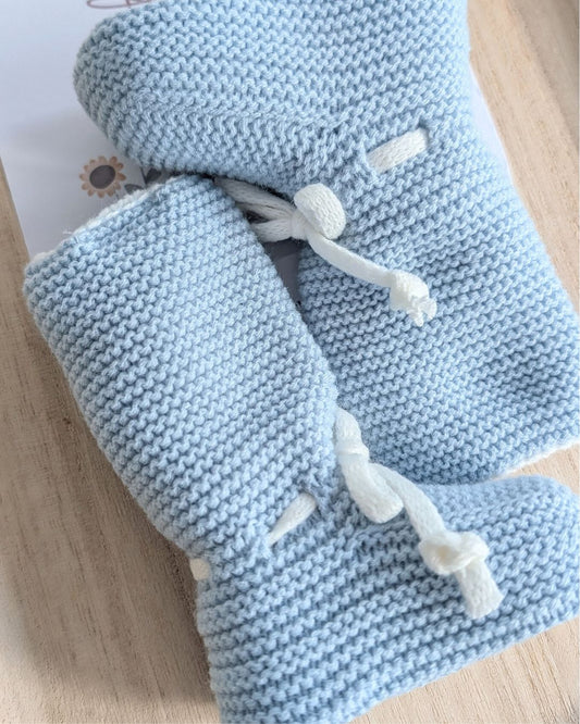 Botitas Altas Link Celeste Empolvado - Pangasa Baby