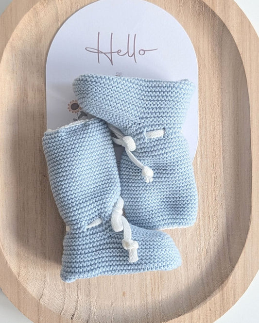 Botitas Altas Link Celeste Empolvado - Pangasa Baby