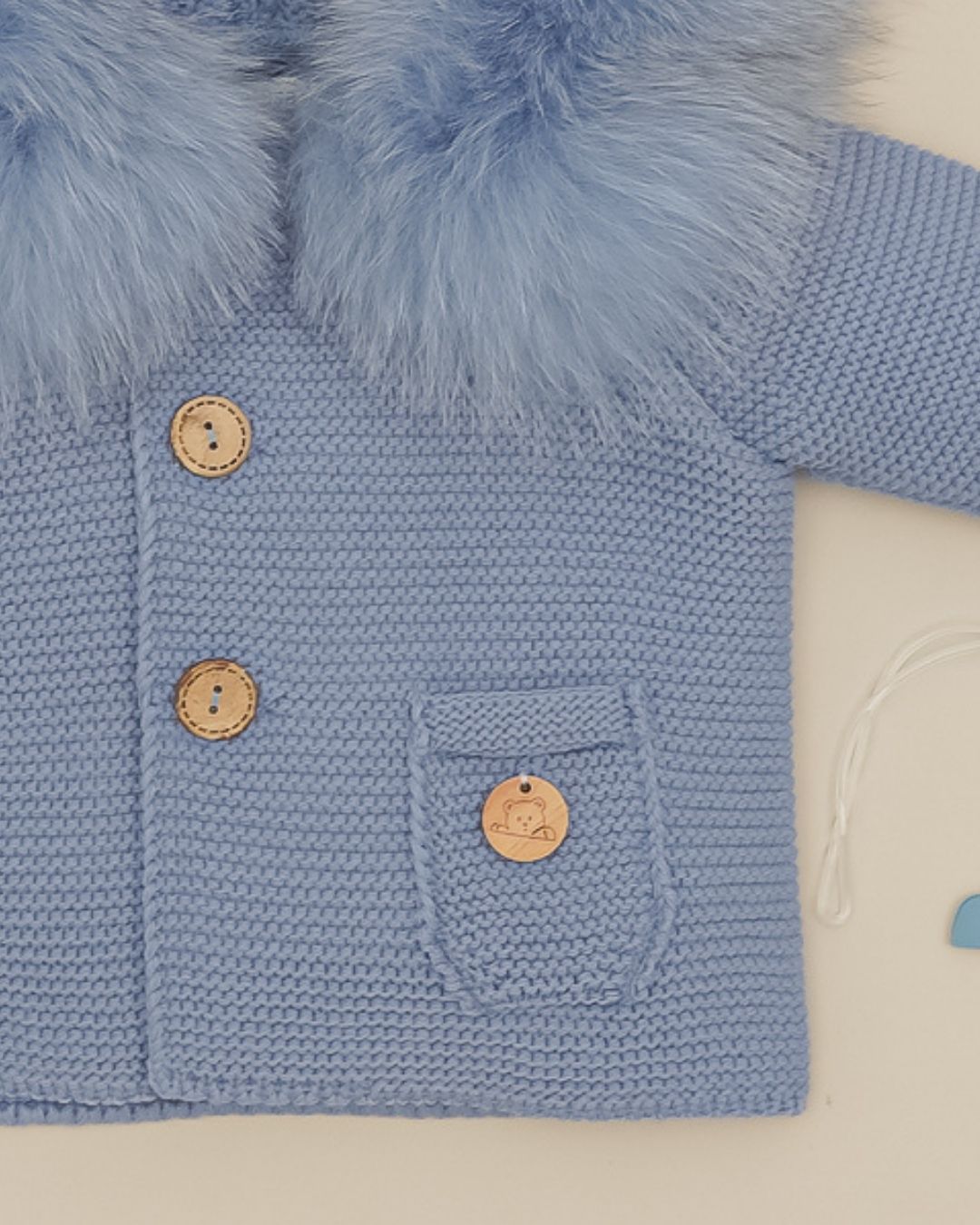 Trenka Luxury Pelo Azul Bruma - Pangasa Baby