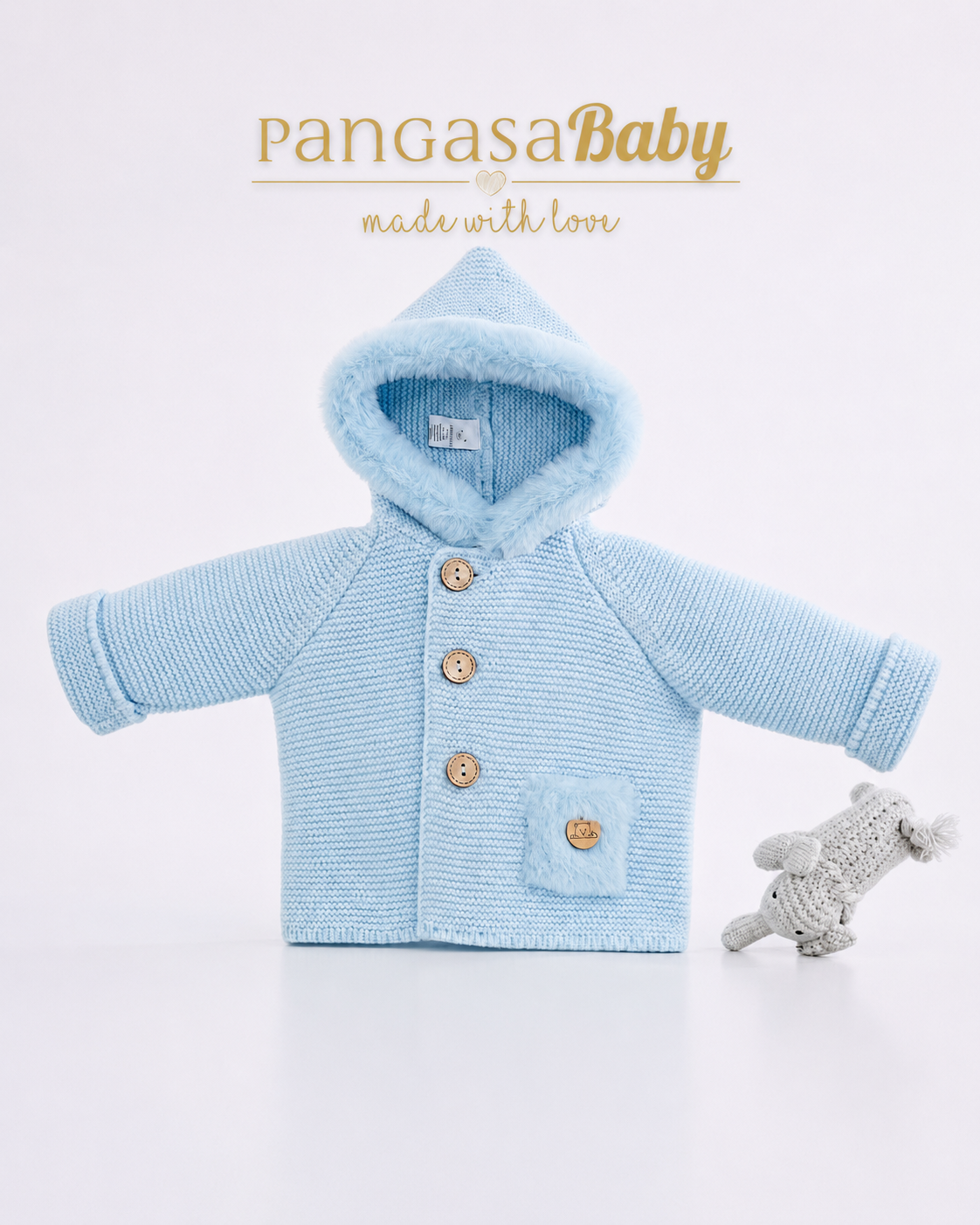 Trenka Pelo Cosido Celeste Empolvado - Basic Collection Pangasa Baby