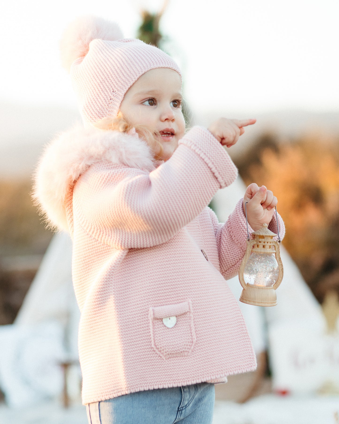 Trenka Luxury Pelo Sintetico Natural Rosa Empolvado - Pangasa Baby