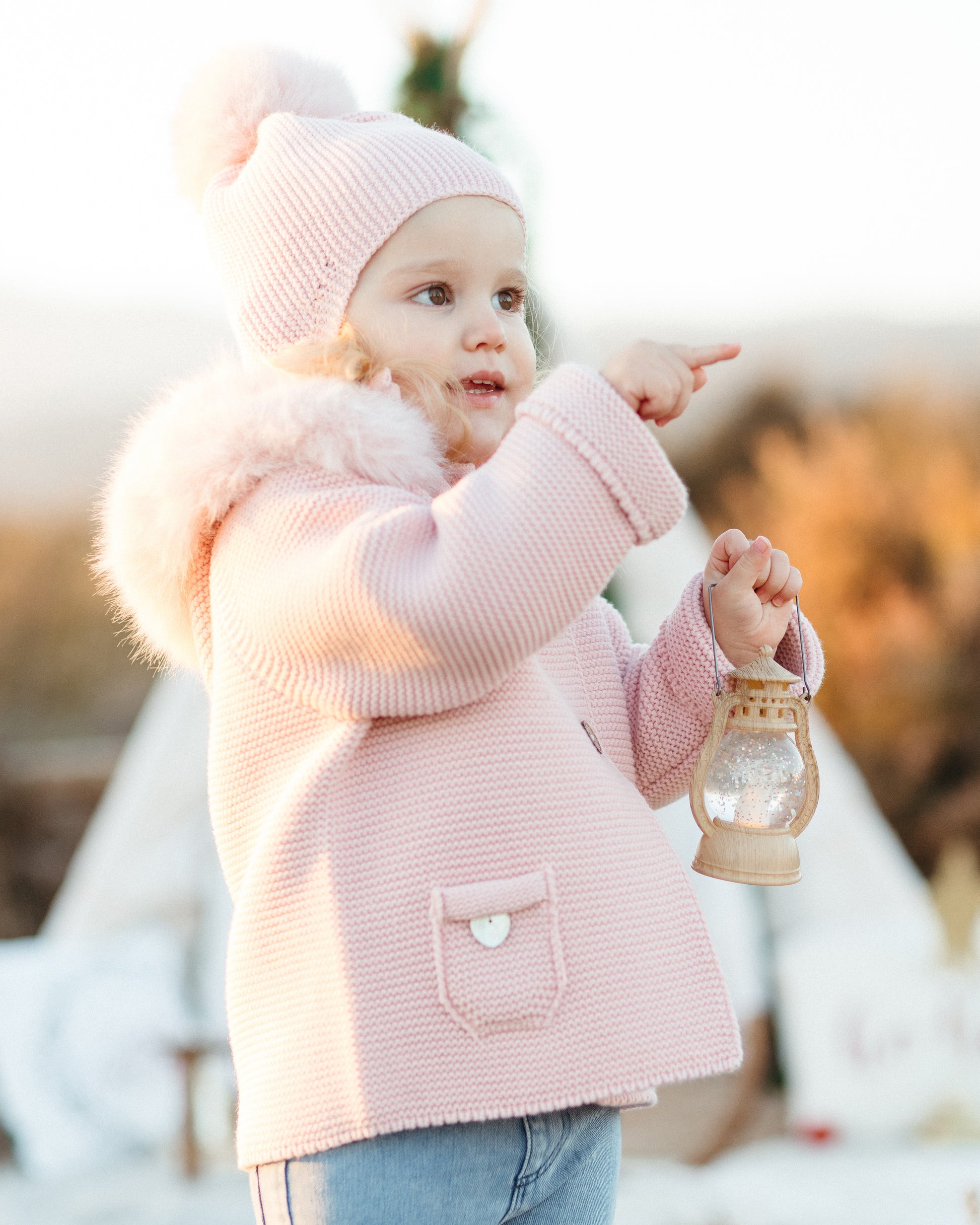 Trenka Luxury Pelo Sintetico Natural Rosa Empolvado - Pangasa Baby