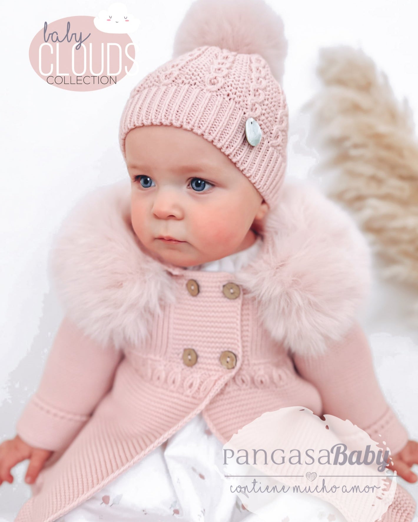 Trenka Ochos Pelo sintetico natural  Rosa Empolvado - Pangasa Baby