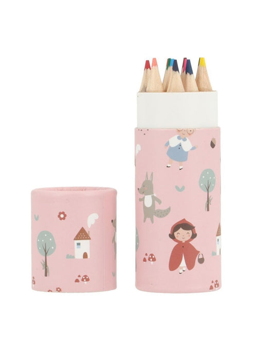 Tubo 12 Lapices Little Red ❤ Caperucita Roja - Tutet