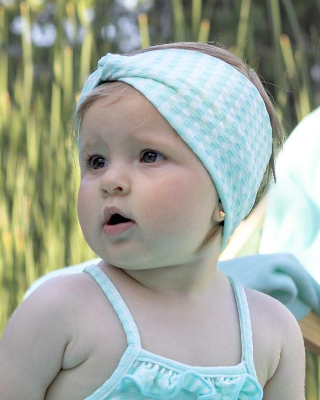 Turbante Niña VICHY Turquesa - Calamaro
