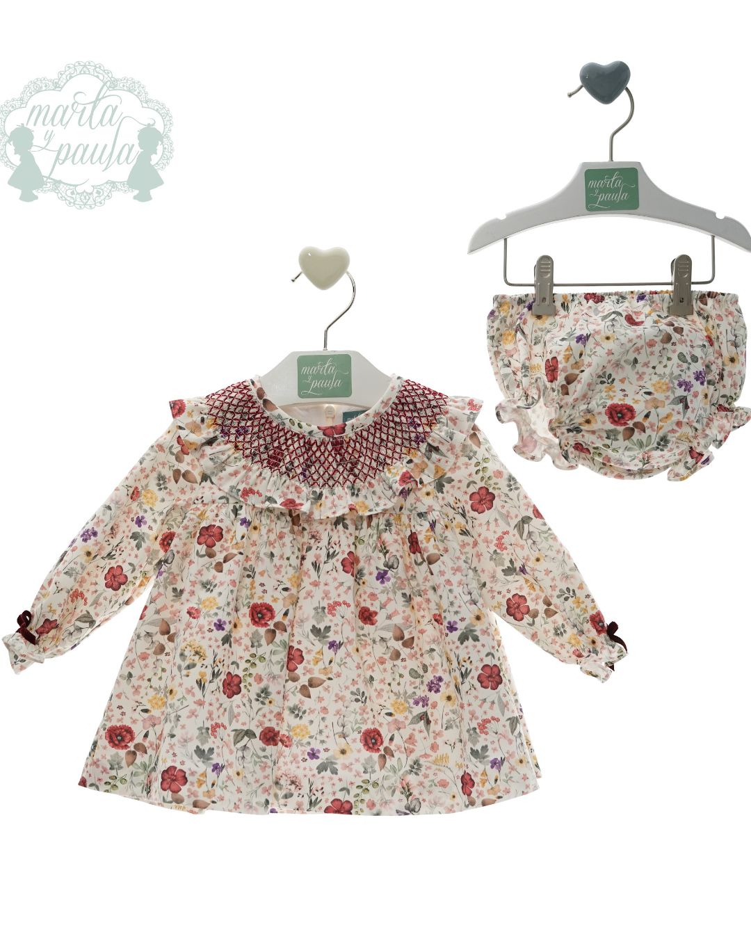 Vestido Bebé Con Braguita Familia Greta 5100MINV-25 - Marta y Paula
